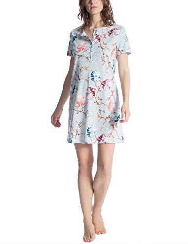 Preisvergleich Produktbild CALIDA Damen Cosy Flowers Nachthemd, Mehrfarbig (Summer Blue 560), Small