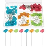 yyangz 1 Box 120PCS 4 Color Bird Fixing Pins Garment Pattern Making Accessories Hand Sewing Positioning Tool Decorative Knitting Collage Crafts