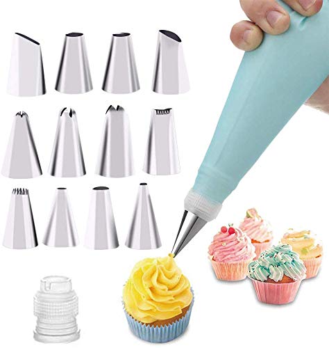 Shopoholic Cupcake Mould Tray with Silicone Brush and Spatula, Icing Nozzle for Cake Decoration 3