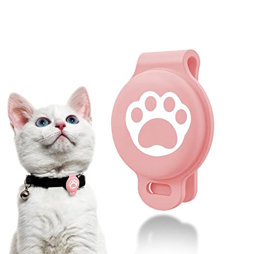 Case for Apple AirTag Pet Tracker Pet Anti-Lost Finder Dog Cat Collar Accessories Backpacks Cameras Purses Bicycles Suitcases Travel Accessories (Pink), 2.24x1.46x0.6 inch