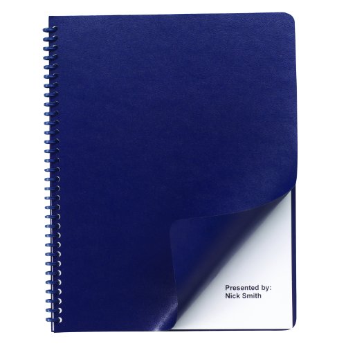 Swingline GBC Regency Premium Presentation Covers, Round Corners, Navy, 50 Pack (2001711P)