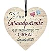 Cakirots great grandparents baby announcement best grandparents get promoted to great grandparents great grandparents wood sign  urban country home decor