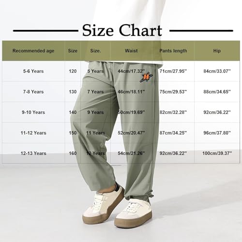 Sweatpants for Boys Casual Elastic Waist Hiking Joggers with Pockets Baggy Fashion Comfy Lounge Athletic Sweat Pants3