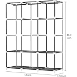 LOKEME Portable Closet, Portable Closets for Hanging Clothes with 3 Hanging Rods and 6 Storage Shelves and 4 Side Pockets, Black Wardrobe Closet Easy to Assemble and Strong and Stable - Image 5