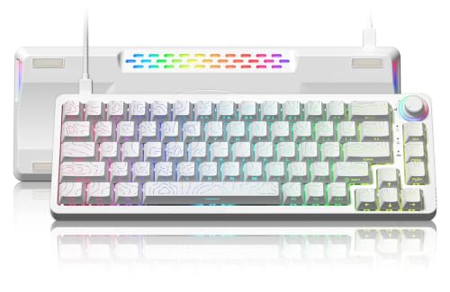 Womier M68 HE V2 60% �L�[�{�[�h ���s�b�h�g���K�[ �z�[�����ʒn�`�Q�[���L�[�{�[�h �L��RGB�J�X�^�����J�j�J���L�[�{�[�h �}�O�l�b�g�X�C�b�`�t�� PBT�L�[�L���b�v Mac/Win�p (�z���C�g)