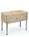 Produktbild myGardenlust Hochbeet aus Holz - Kräuterbeet für Garten Terrasse Balkon - Pflanzkübel als Gemüse Beet - Pflanzkasten Groß Outdoor mit Fußkappen aus Kunststoff Unlackiert | 100x50 cm
