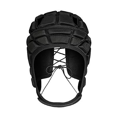 Soft Helmet Rugby Headgear Flag Football Helmet 7 on 7 Shell Padded Headguard Adjustable Head Protector Soccer Goalie Lacrosse Goalkeeper Head Protection for Youth Kids Adult