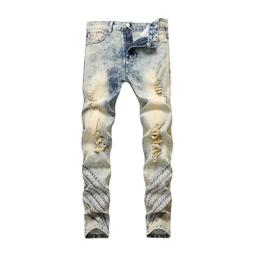 Jeans stretch homme léger à fermeture éclair et coupe ajustée skinny