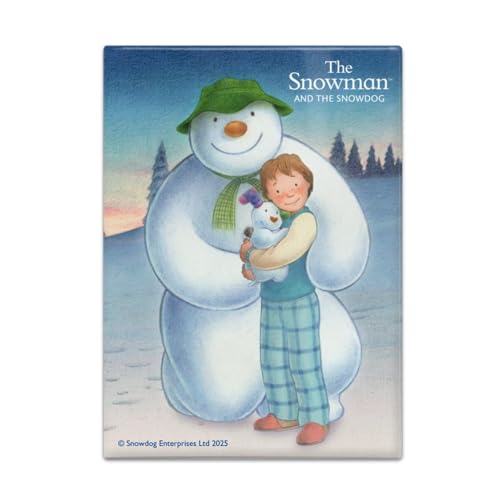Image of Fridge Magnet (65 x 90 mm) - The Snowman and the Snowdog (Trio Pose)