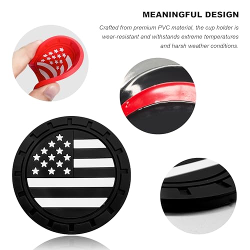 4 PCS Portavasos para Auto con Diseño de Bandera USA miniatura 4
