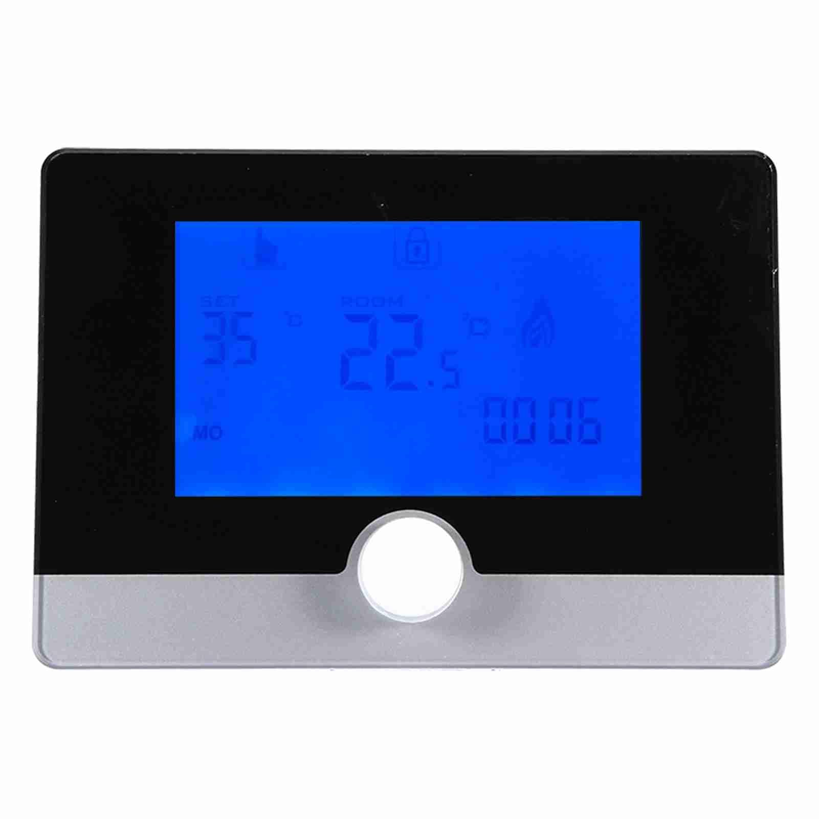Tbest Termostato Caldaia Hermann Saunier Duval, Termostato Programable Controlador de Temperatura para de Calefacción de Caldera Suspendido en la Pared Negro (Black)