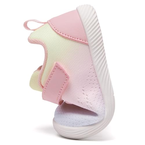 Image of MORENDL Toddler Sneakers Baby Boys & Girls Barefoot Shoes Lightweight Breathable Walking Running Tennis Athletic Sport Shoes