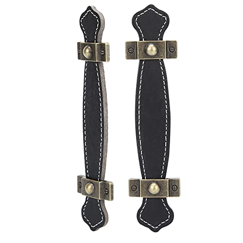 Alça de couro, alça de mala de couro, suporte de mão durável para gaveta para mala para bagagem para