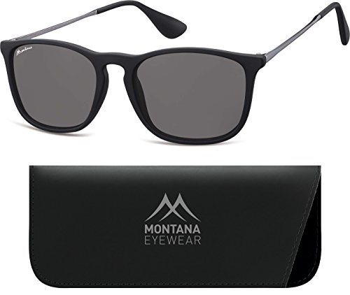 Preisvergleich Produktbild Montana Eyewear Sunoptic S34 Sonnenbrille in schwarz, inklusive Softetui