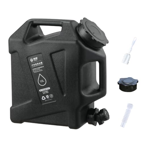 HiGropcore 3.2 Gallon (12L) Water Container with Spigot - Portable Camping Water Tank BPA Free Water Jug - Emergency Water Storage for Camp Outdoor Hiking