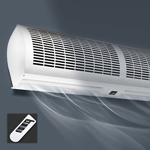 YANXI Starker Wind Türluftschleier Leiser Wandluftschleier Leichtgewicht Kommerzielle Luftschleier Natürlicher Wind Mit Fernbedienung Wandmontage Leicht Zu Bedienen Isolierung Mächtige Funktion Cover