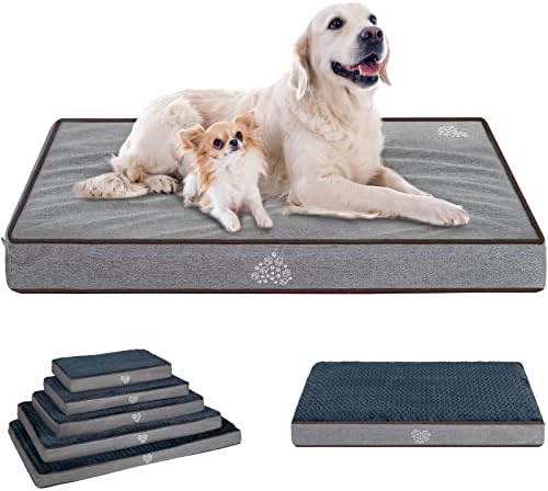 View of VANKEAN Dog Bed Soft Crate Pad Mat Reversible Cool & Warm, Washable ...