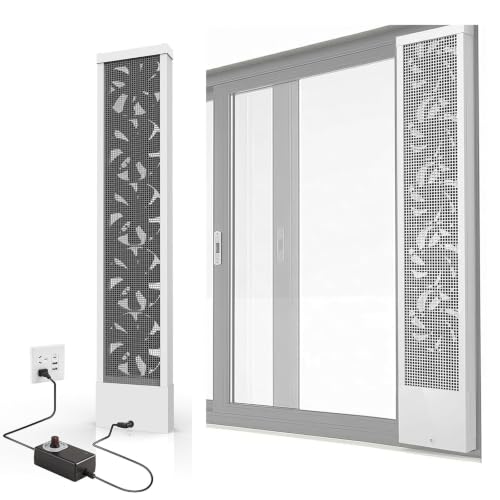 Image of 31.5-33.5 Inch Vertical Window Fan For Sliding Windows Mute Stepless Speed Control (0-2800 Rpm) Window Exhaust Fan Waterproof Vertical Window Fan