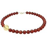 Collier aus Koralle & 925 Silber vergoldet, 50cm