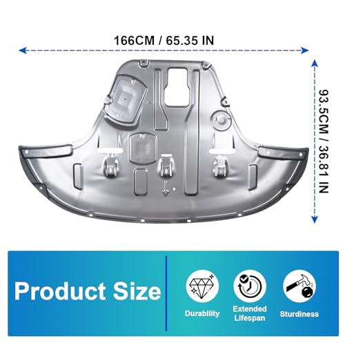 Image of Front Engine Guard Mud Flaps w /Screw Hardware Compatible with 2024 2025 Hyundai Sonata Engine Splash Shield Under Car Shield Cover Board