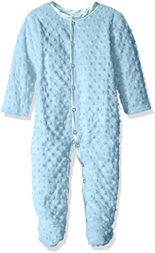 My Blankee Minky Dot Footie Romper, Blue, 12-18 Months