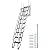 Retractable Loft Foldable Ladder with 2 Handrails and Pull-Down System Anti-Slip Retractable Folding Stair Load Capacity 660Lbs (2.2M)