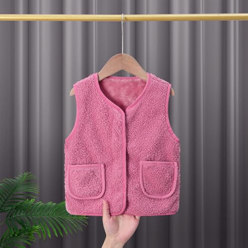 Image of Toddler Boys Girls Sherpa Fleece Vest Winter Gilet Fall Warm Outerwear