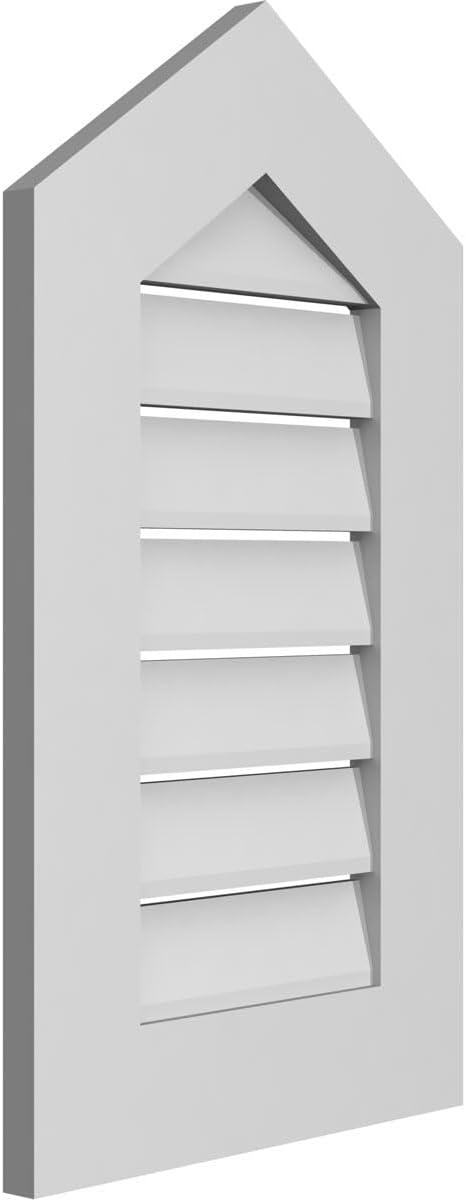 GVSPE16X2801SF-08 Peaked Top Standard Frame, Primed Tan Signature Series Surface Mount Gable Vents, 16-in. W x 28-in. H