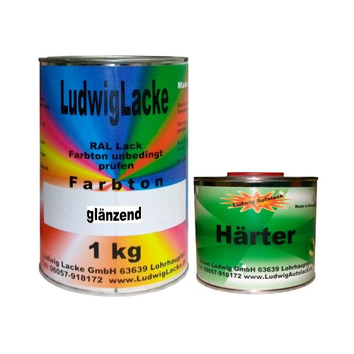 LudwigLacke 1,5 kg Set Lack mit Härter RAL 5015 Himmelblau