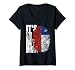 Femme Drapeau du Chili avec inscription « It's in my DNA » T-Shirt avec Col en V