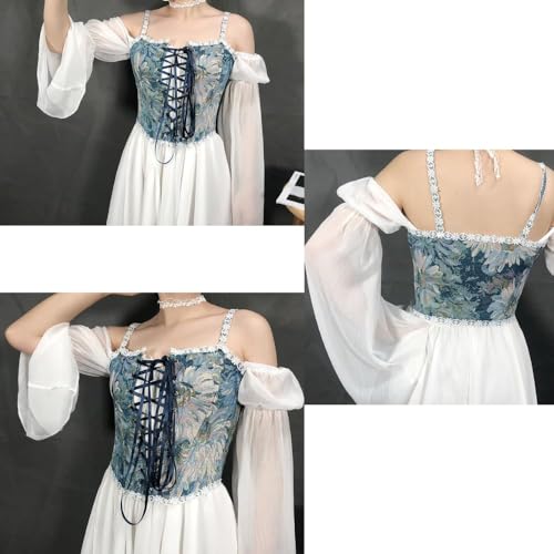 Image of CONCINEROS Women's Summer Vintage Floral Renaissance Corset Top for Women Y2k Tops Sleeveless Drawstring Crop Top