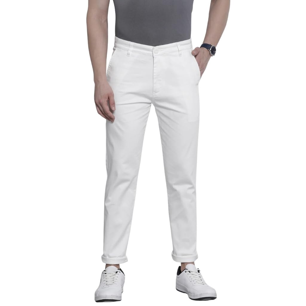 the indian garage co Men's Slim Fit Mid Rise Chinos-picture-20