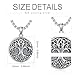 Lattd Tree of Life Pendant Necklace 925 Sterling Silver Nordic Norse Jewelry Gift for Men Women (02-Tree of Life Medallion-Silver)