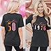 Vintage 1976 T Shirts for Women Chapter 50 Tshirts 50th Birthday Gifts Shirts Short Sleeve Tee Tops Dark Gray XXL