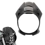 Motorcycle Front Headlight Fairing Cowl with Black Windshield Deflector Windscreen Visor Compatible with Rebel 500 CMX500 2018 2019 2020 2021 2022 2023 2024 2025 2026, Black
