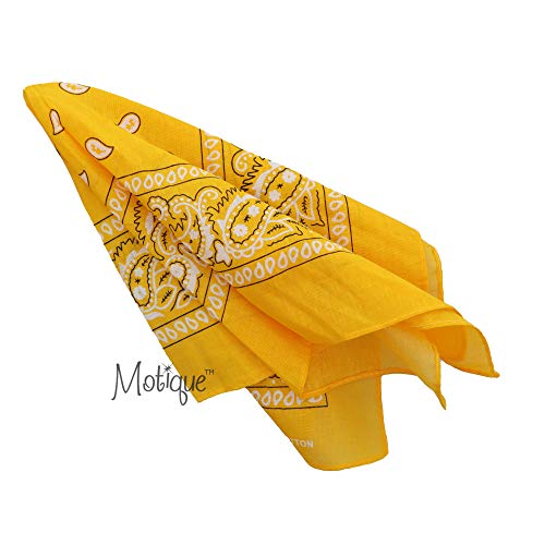 Motique Accessories 22 Inch Cotton Paisley Bandana