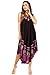 Sakkas A900 Batik Flower Caftan Tank Dress/Cover Up - Black/Purple - One Size