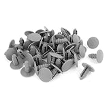 sourcing map 50 Stücke 8mm Loch Stoßstangen Befestigung Clip Motorhaube Kunststoff Niet Grau DE de
