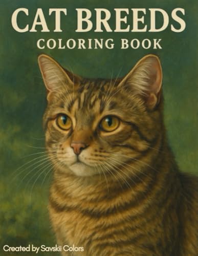 Cat Breeds Coloring Book: Fun & Educational Line Art of 30 Popular Cats for Kids & Adults image 2