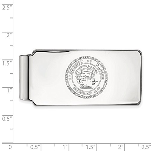 Illinois Crest Money Clip (Sterling Silver)2