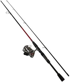 Quantum Optix Spinning Reel and 2-Piece Fishing Rod Combo, Split-Grip EVA Foam Handle, Continuous Anti-Reverse Fishing Reel, Size 5, Multi, One Size (OP05502ULD.NS3)
