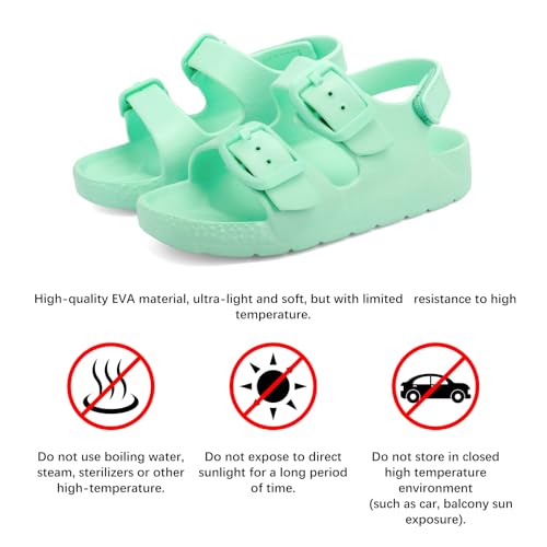 Image of ChayChax Toddler Boys Girls Double Buckle Sandals Children's Adjustable Back Strap Water Sandal
