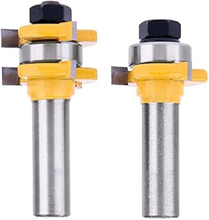 Yakamoz 1/2 Inch Shank Tongue and Groove Router Bit Set 3/4
