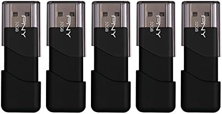 PNY 32GB Attaché 3 USB 2.0 Flash Drive, 5-Pack