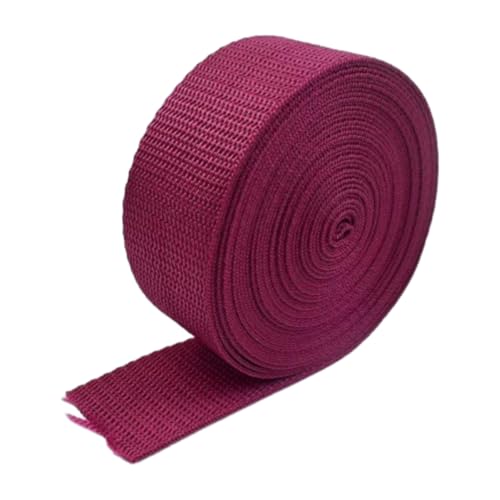 Cinta de Polipropileno de 5 m, 20-50 mm, 1,1 mm de Grosor, para Costura de Correas, Accesorios de bies,Rojo Oscuro,38 mm