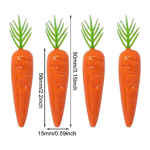 Honbay 50PCS Mini Artificial Carrots Ornament Foam Fake Small Carrots Models Decorative Bunny Carrots Vegetable for DIY Crafts Easter Party Home Decoration Photo Props