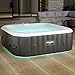 Arebos Spa Whirlpool 2400 W | automatisch aufblasbar | In- & Outdoor Spa Pool | 6 Personen | 185x185 cm | LED-Beleuchtung | 130 Massagedüsen | 910 L | Inkl. Abdeckung | Bubble Spa & Wellness Massage
