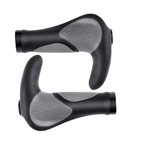 1 Par Puños de Bloqueo de bocina se Asiento Montar Pedales Tapones Campana Auto Mountain Bike Bicicleta btt empuñaduras de Bicicleta puños de Bicicleta de montaña Goma Black BESPORTBLE