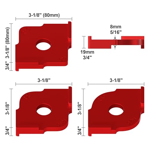 Image of Radius Jig Router Templates 3 Pcs, Aluminum Alloy Corner Radius Routing Templates for Woodworking Rounded Corners, R5 /10 /15 /20 /25 /30