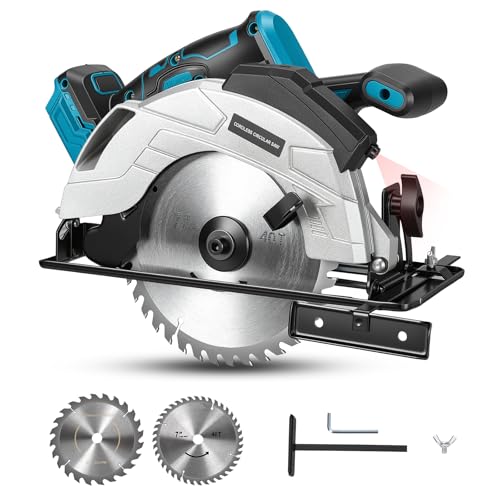 Image of Cordless Circular Saw Compatible with Makita 18V Battery (No Battery)